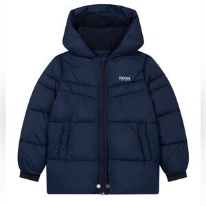Boss Kids Dark Blue Puffer Jacket